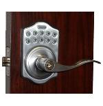 Lockey E Digital Keyless Electronic Lever Door Lock Satin Chrome